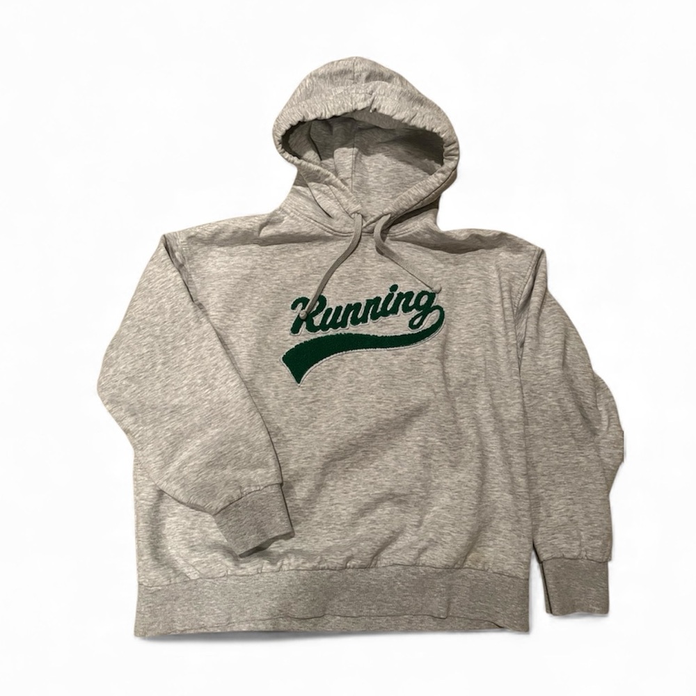 H&M Varsity Jacket Lettering Hoodie “Running” - size M